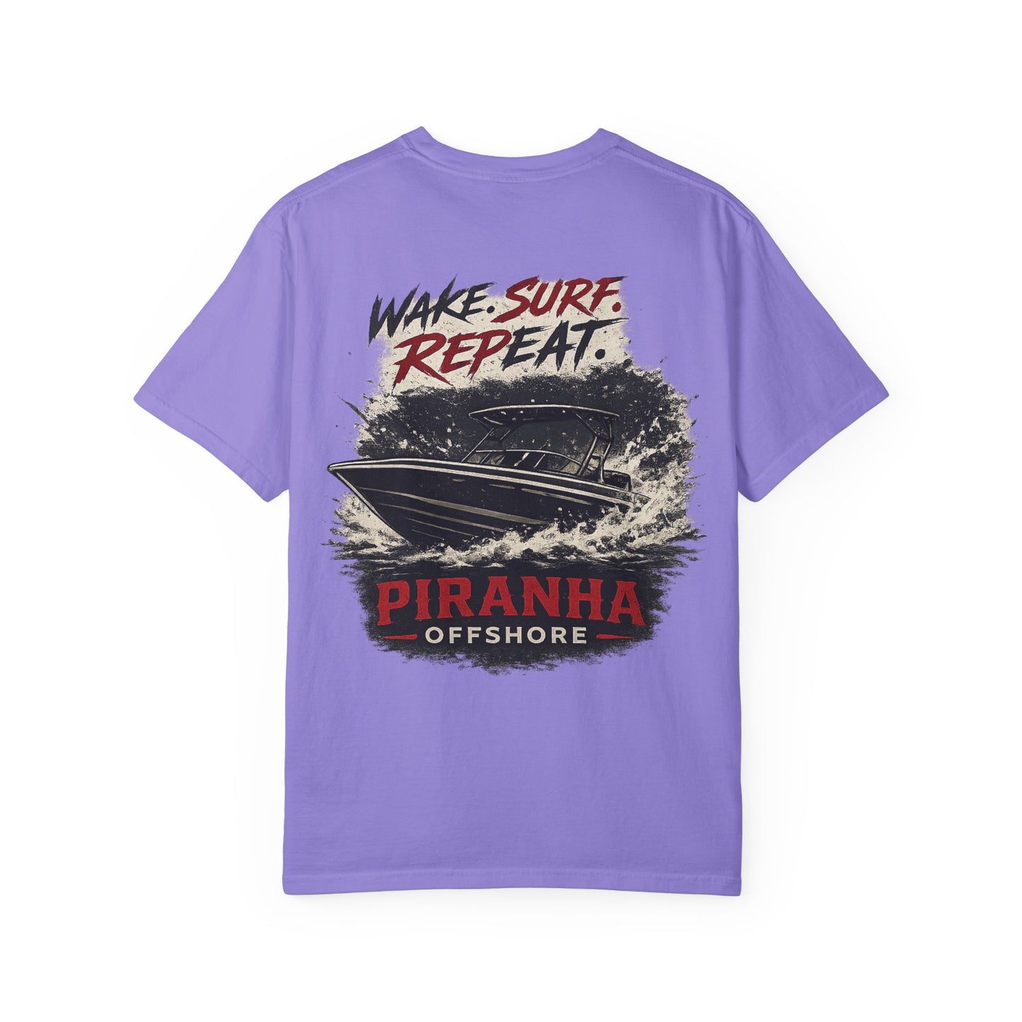 Piranha Offshore Wake. Surf. Repeat. T-Shirt