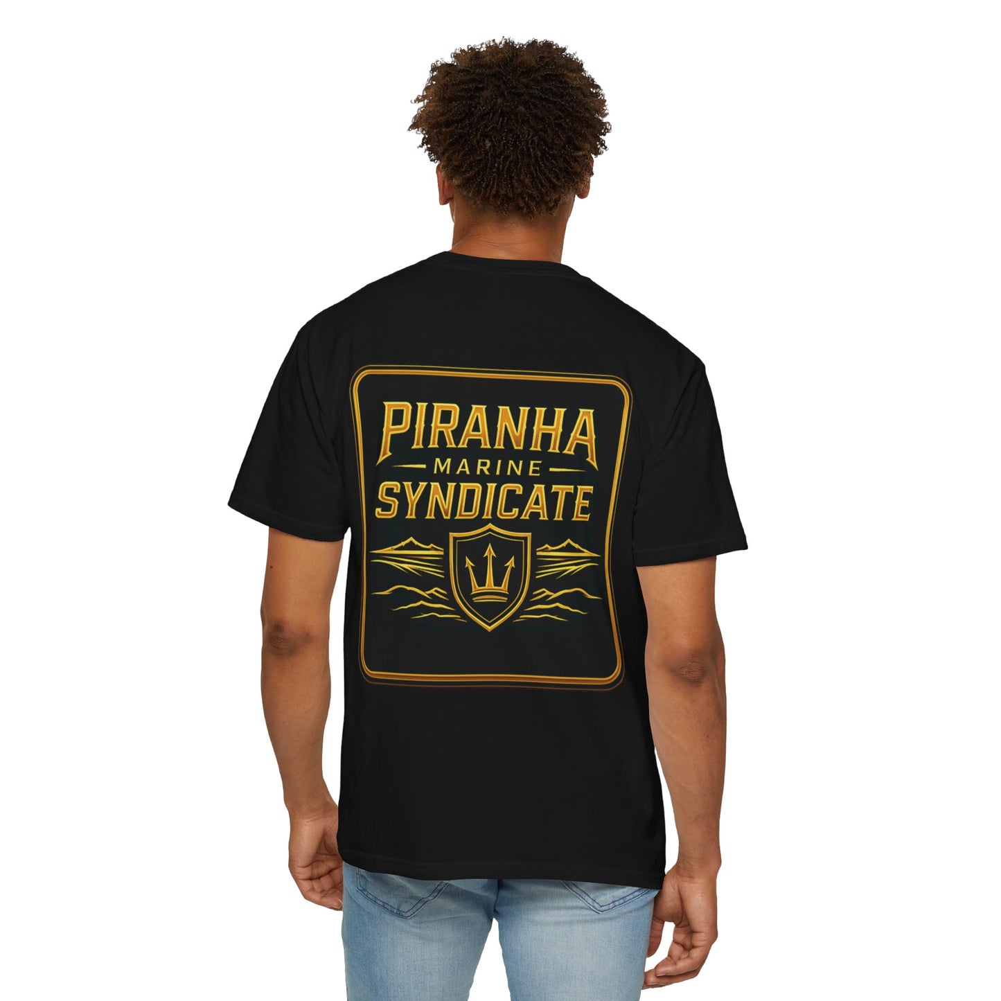 Piranha Marine Syndicate T-Shirt — Crown Crest Pocket Logo Tee