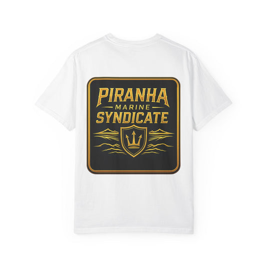 Piranha Marine Syndicate T-Shirt — Crown Crest Pocket Logo Tee