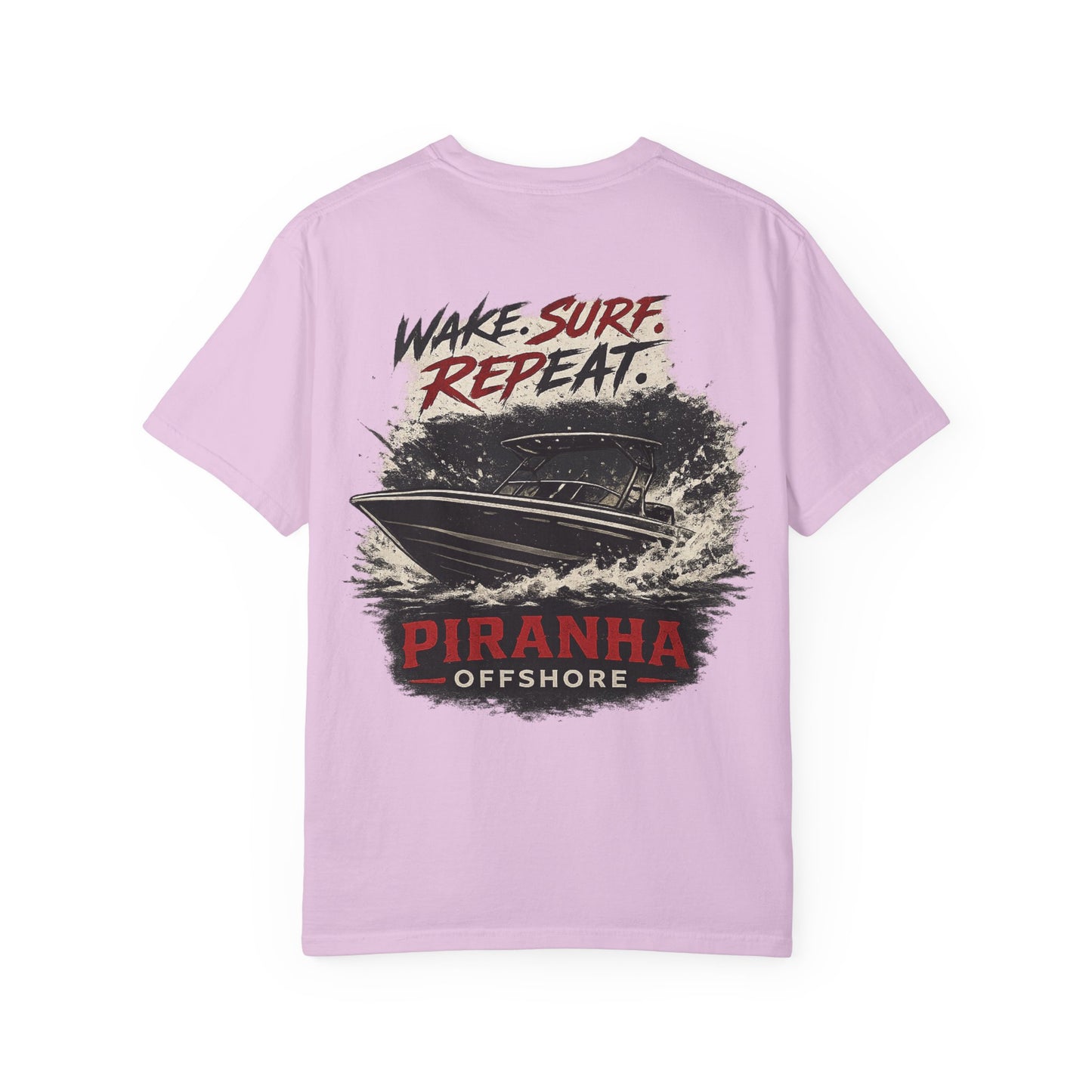 Piranha Offshore Wake. Surf. Repeat. T-Shirt