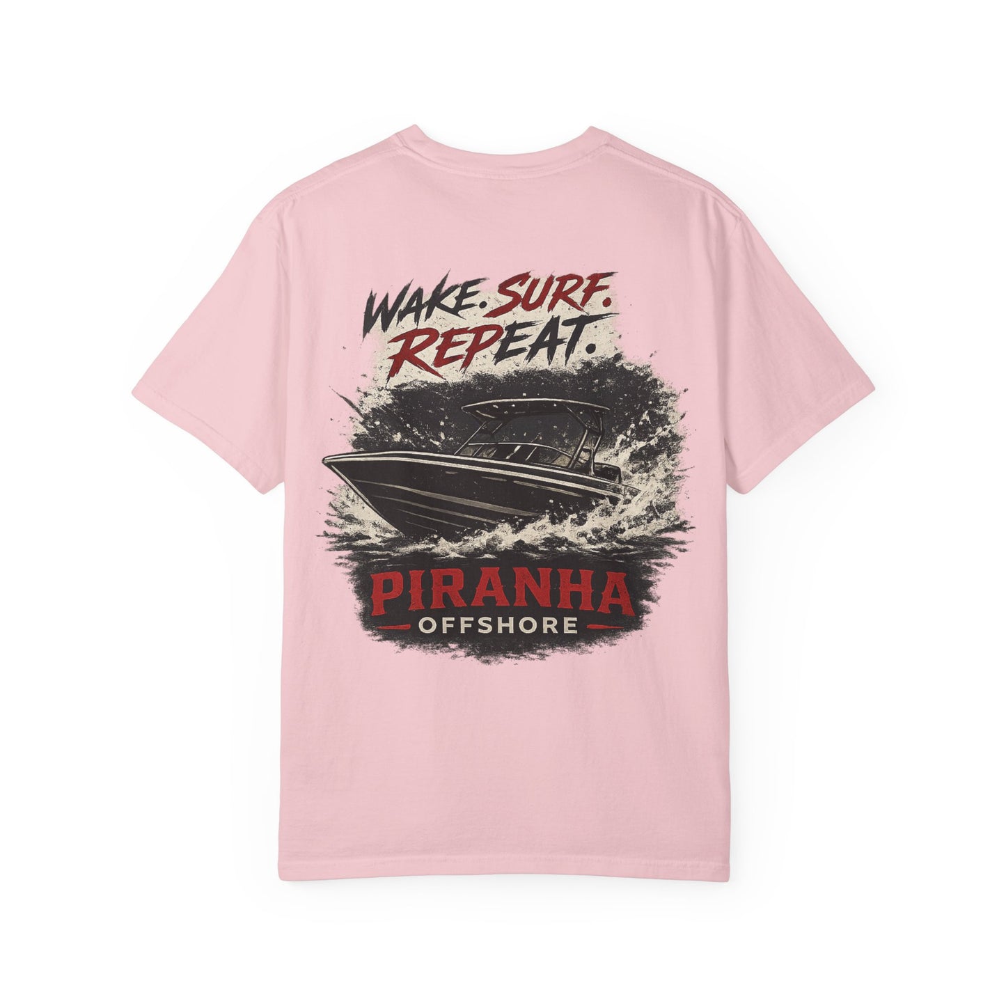 Piranha Offshore Wake. Surf. Repeat. T-Shirt