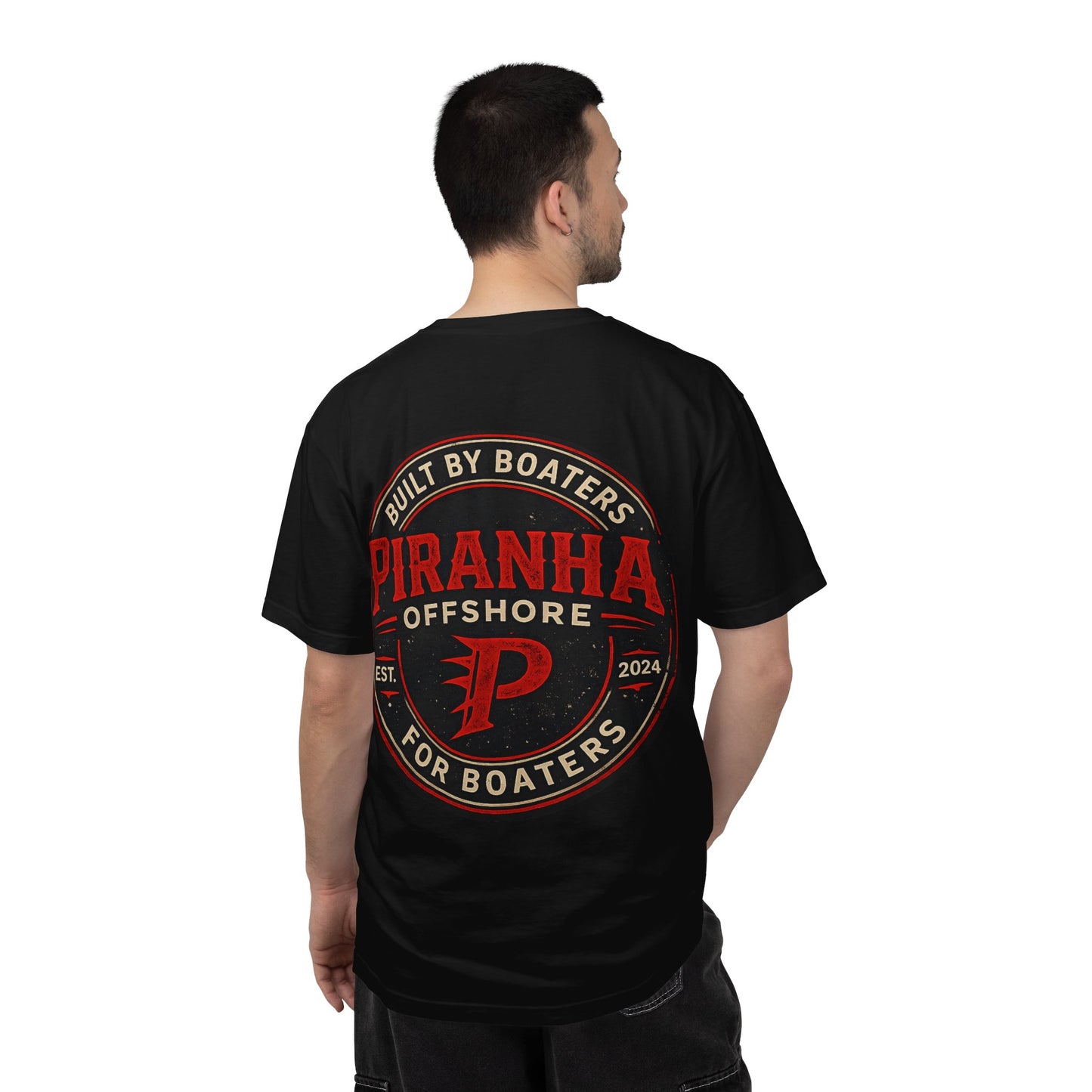 Piranha Offshore Built by Boaters T-shirt