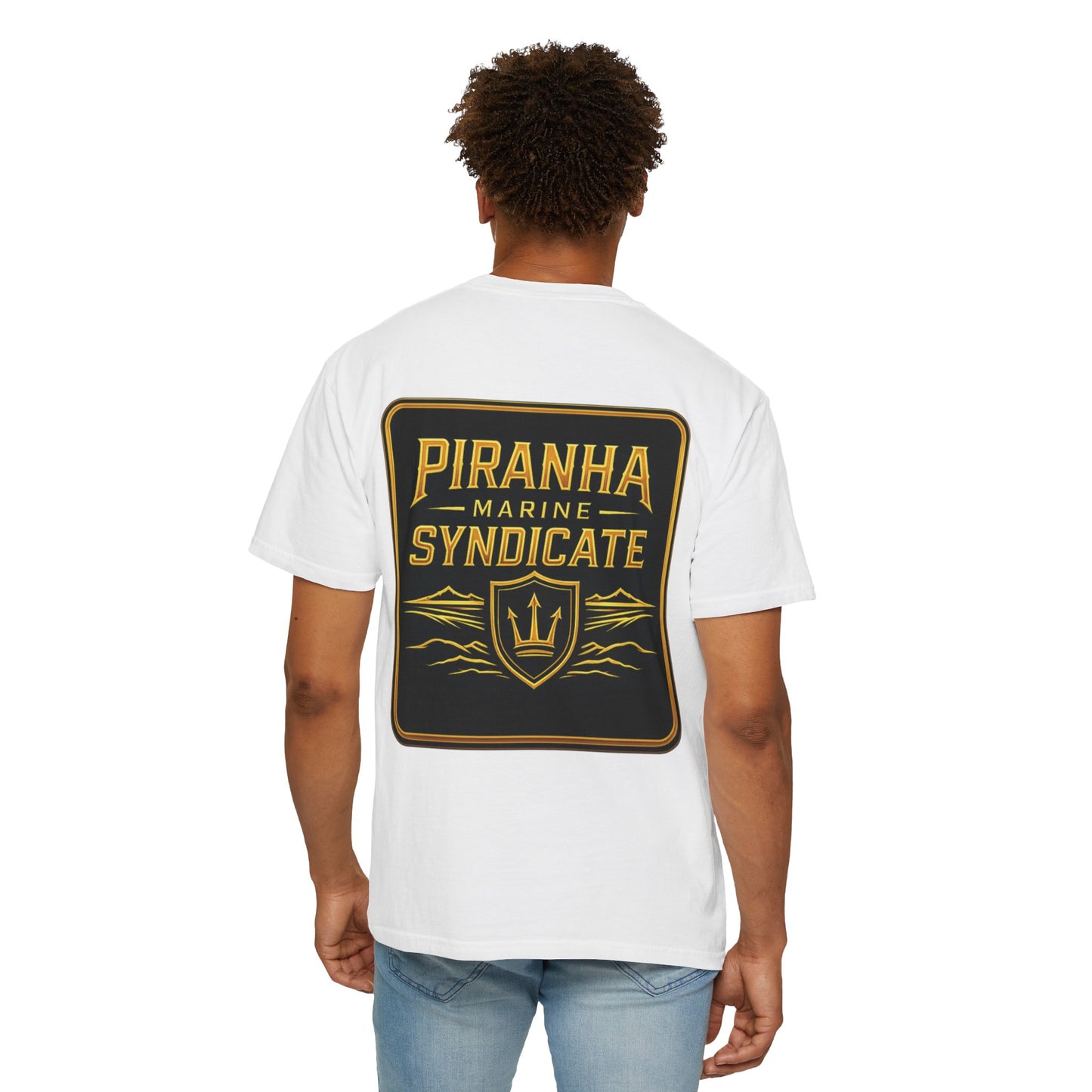 Piranha Marine Syndicate T-Shirt — Crown Crest Pocket Logo Tee