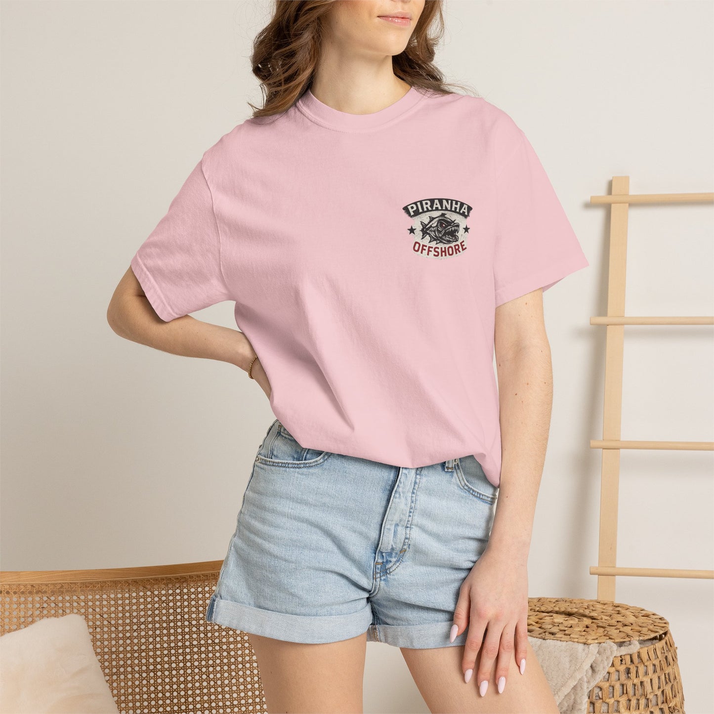 Piranha Offshore "Freedom Runs Offshore" Vintage Flag T-shirt