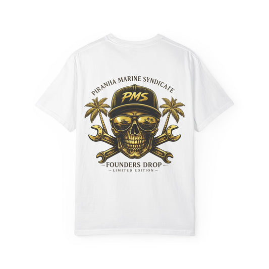 Founders Drop Limited Edition - PMS Skull & Crossed Wrenches T-Shirt